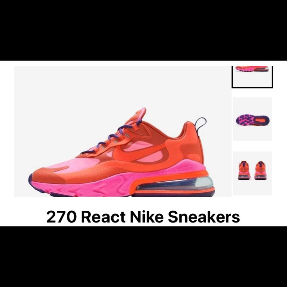 Nike 270 React Size 8 (Men) or 9 1/2 in women